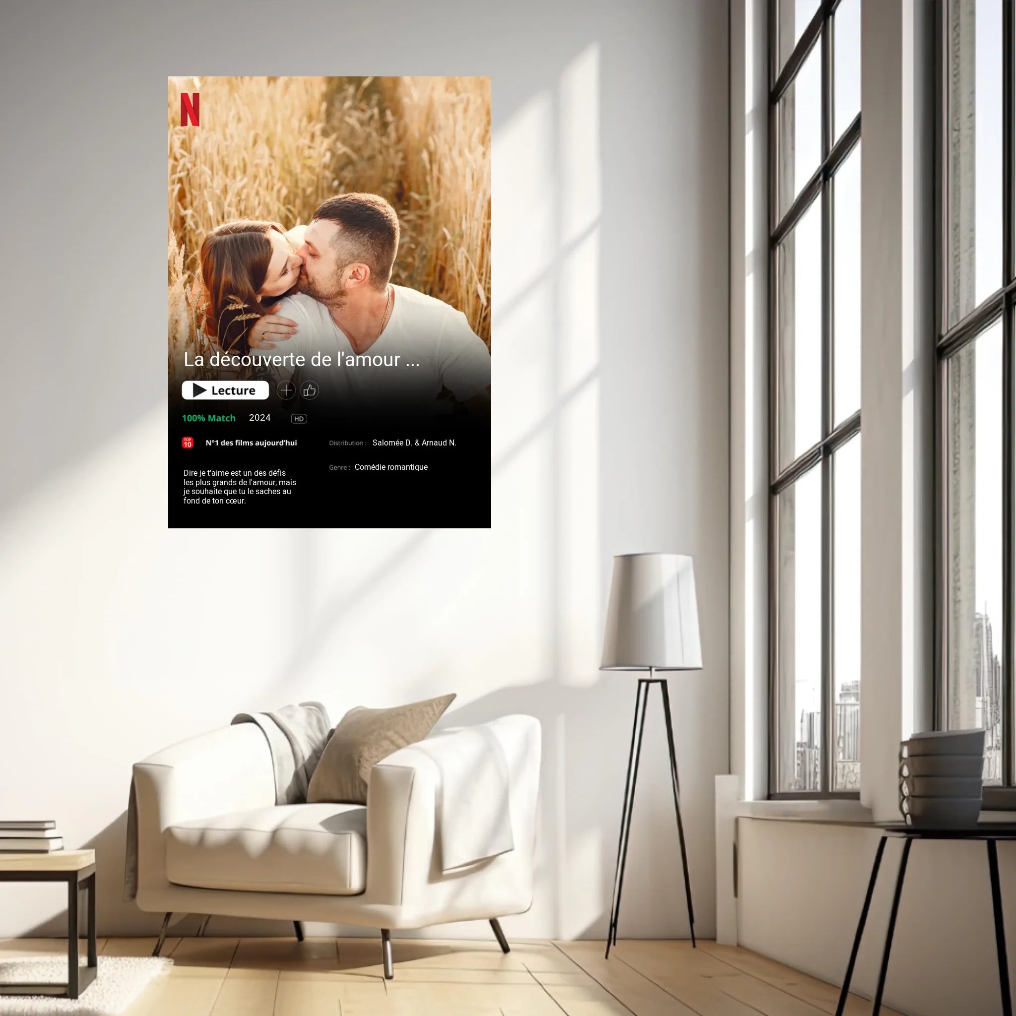 Affiche Personnalisée Poster Netflix Couple