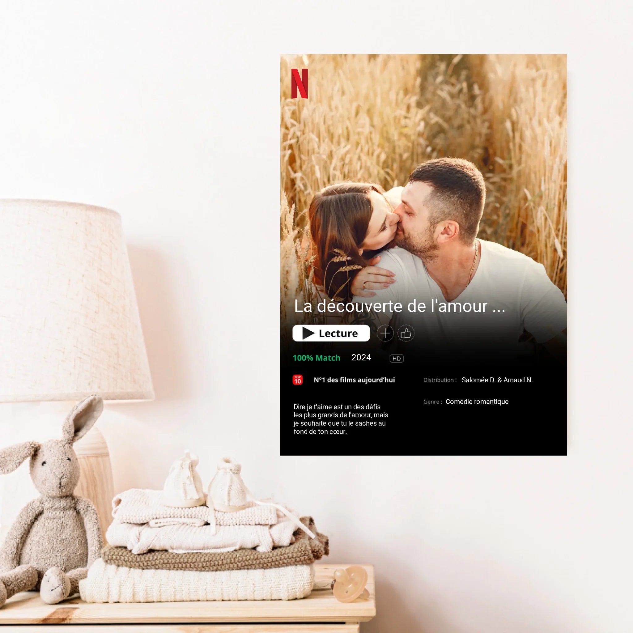 Affiche Personnalisée Poster Netflix Couple