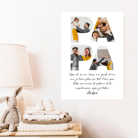 Tableau Famille Personnalisé Lettre Photo Papa