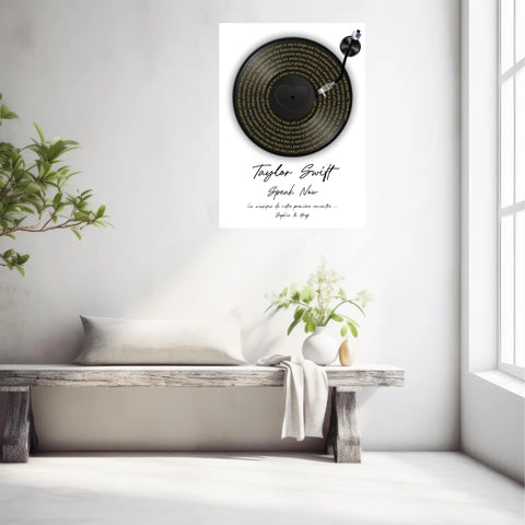 Affiche Paroles De Chansons Couple Personnalisé