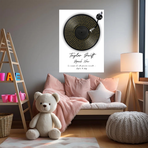 Affiche Paroles De Chansons Couple Personnalisé