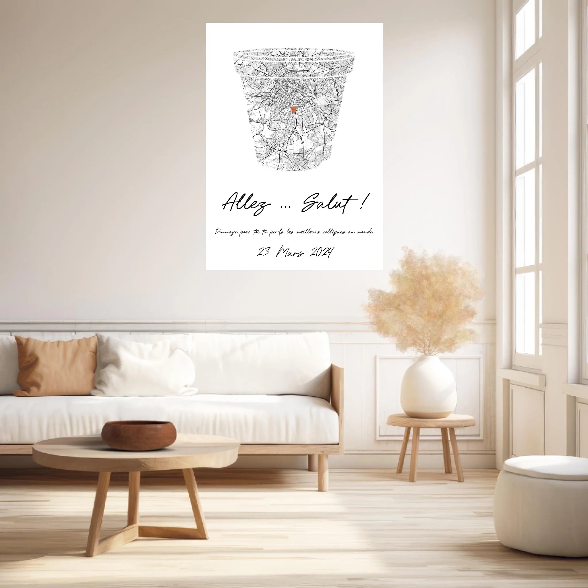 Tableau Pot de Départ Personnalisé Carte Ville