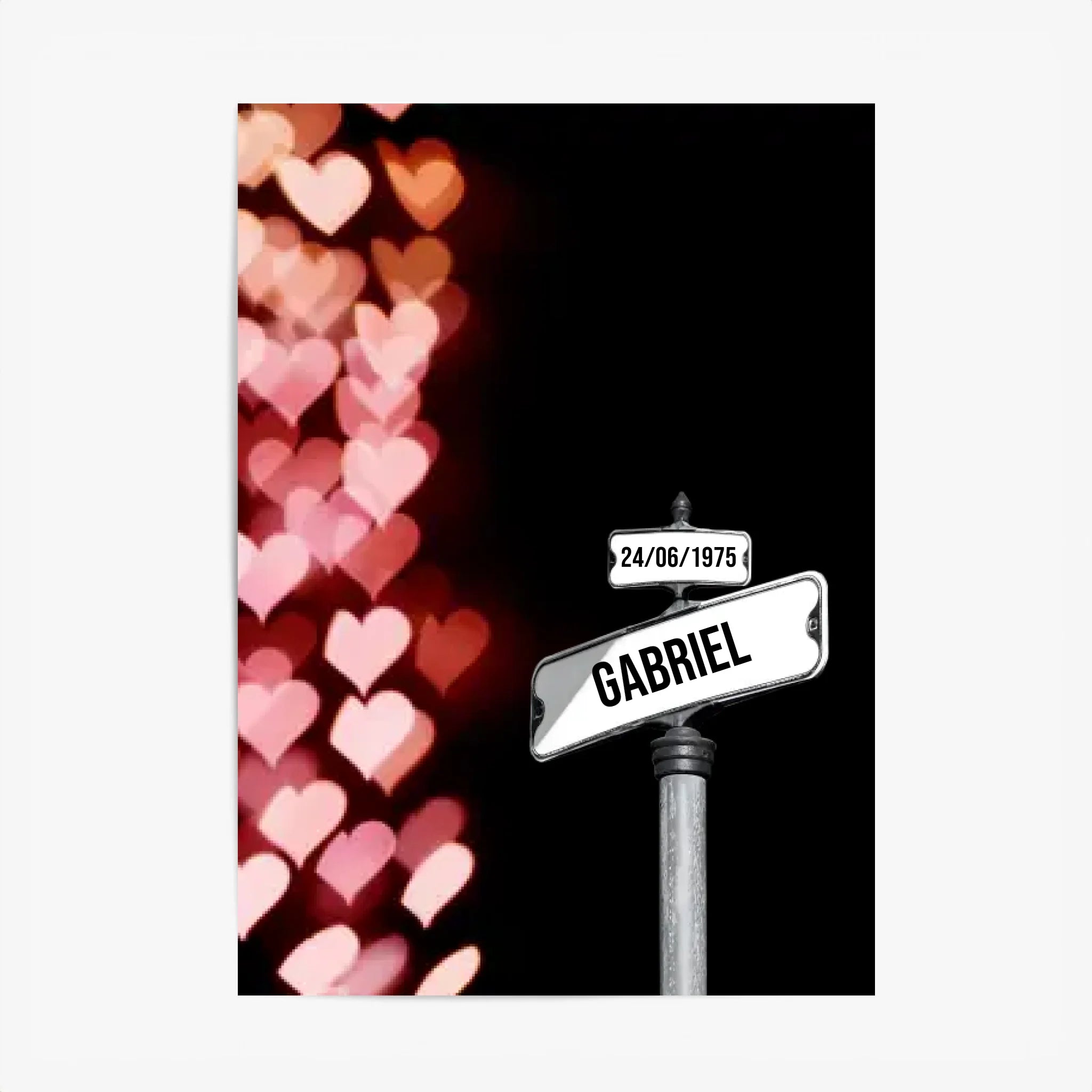 Tableau Prénom Personnalisable Famille Amour