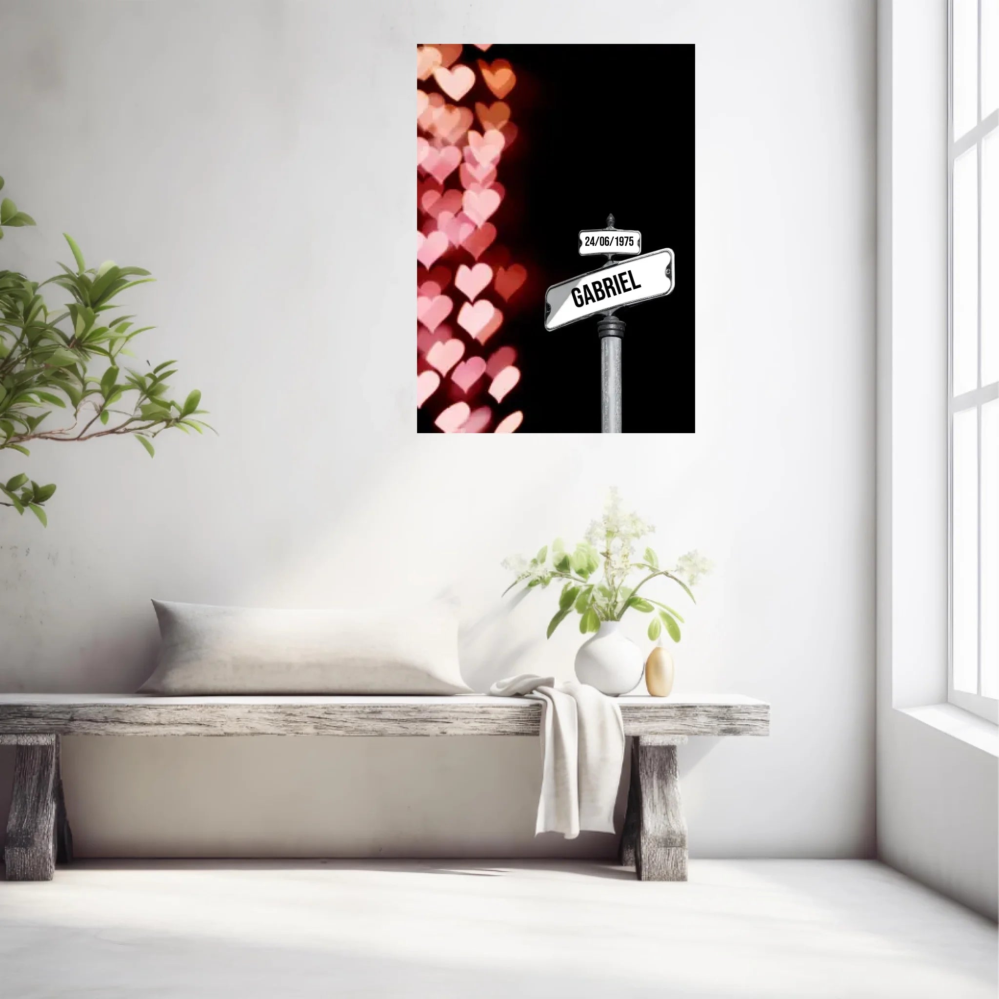 Tableau Prénom Personnalisable Famille Amour