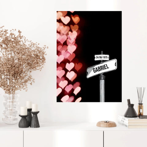 Tableau Prénom Personnalisable Famille Amour