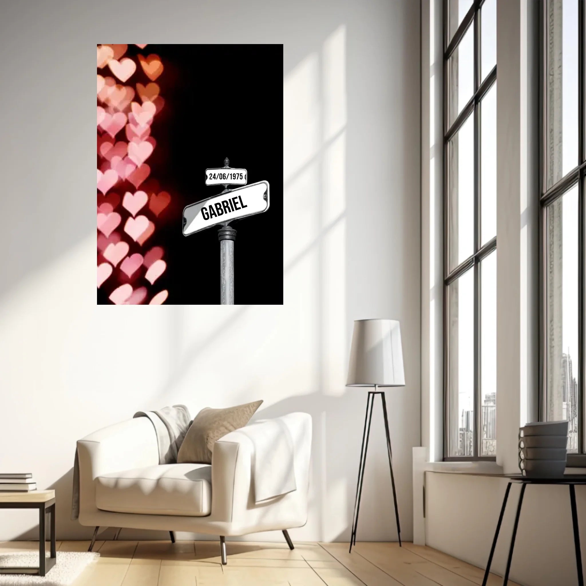 Tableau Prénom Personnalisable Famille Amour