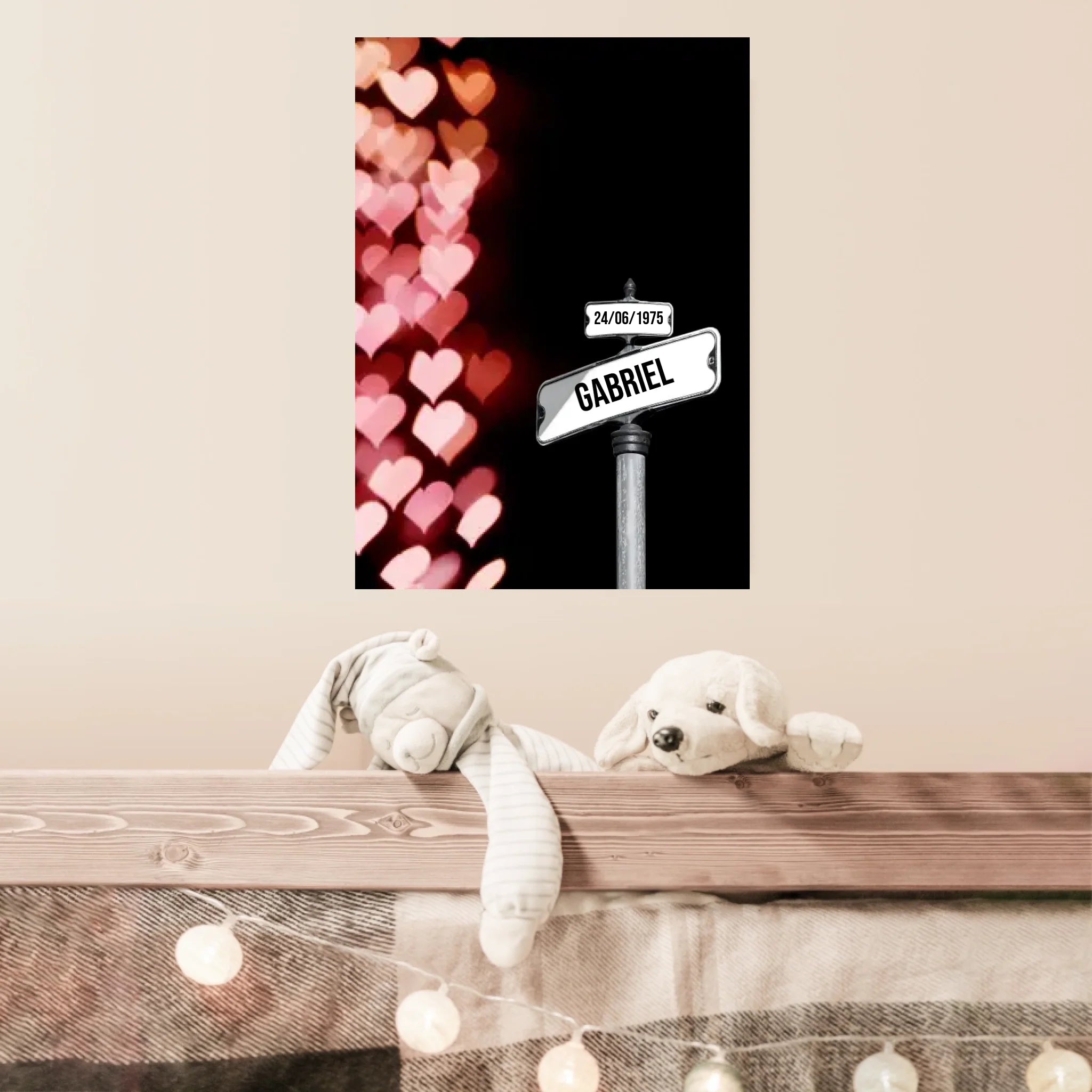 Tableau Prénom Personnalisable Famille Amour