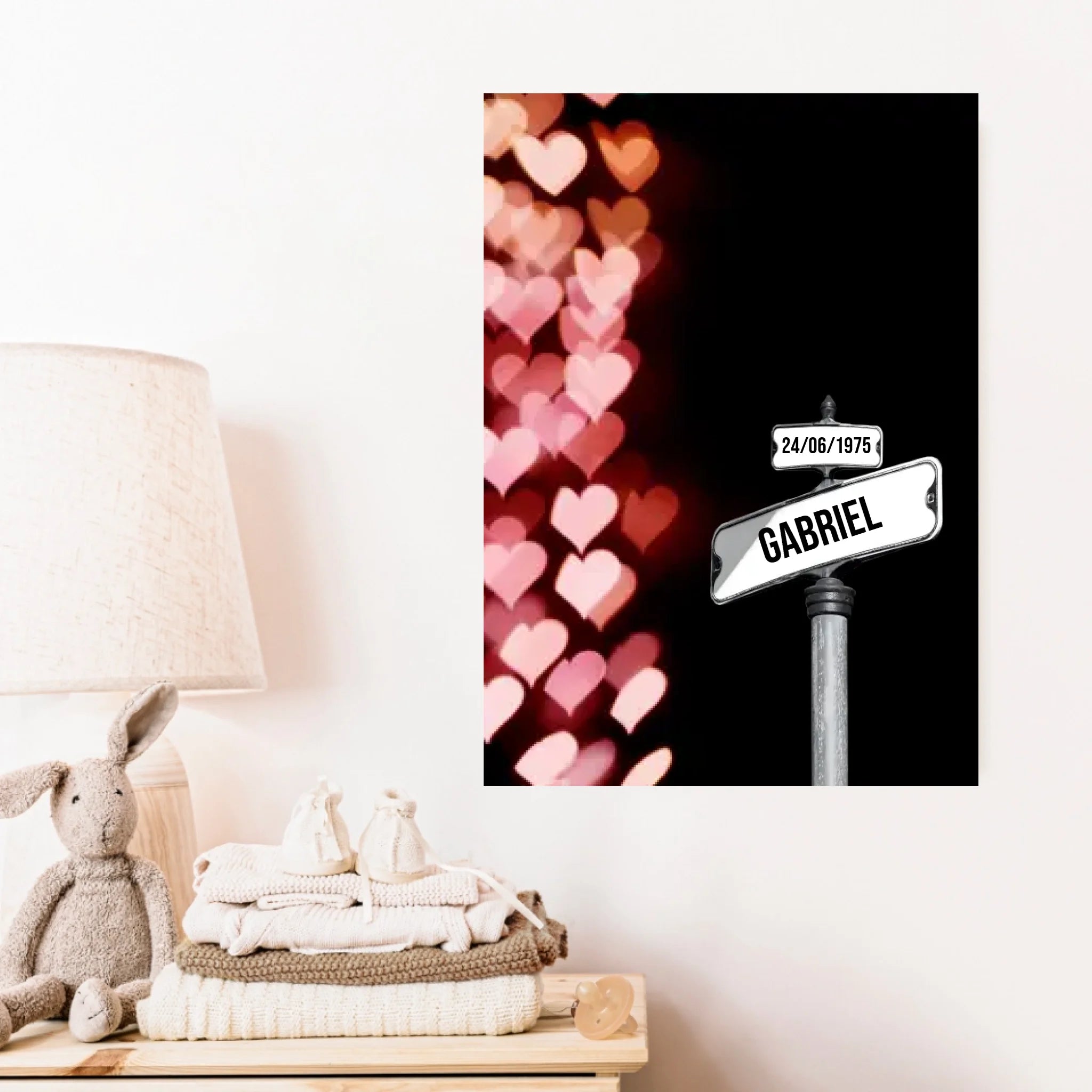 Tableau Prénom Personnalisable Famille Amour
