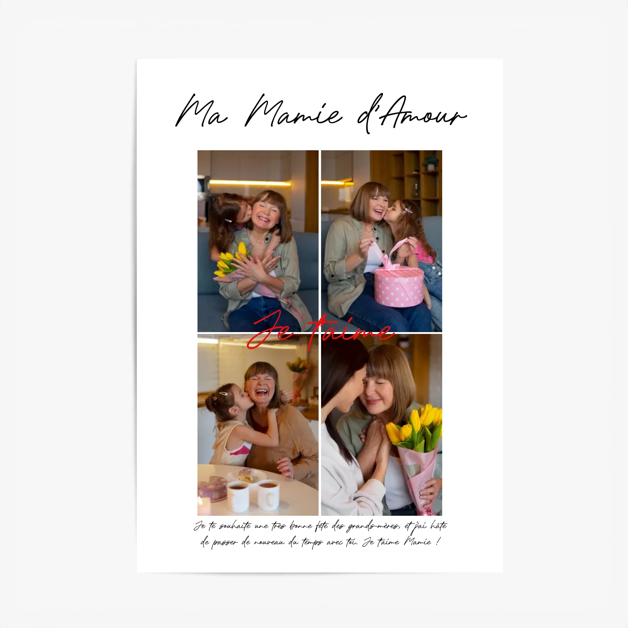 Cadre Personnalisé Photo Fête des Grands Mères
