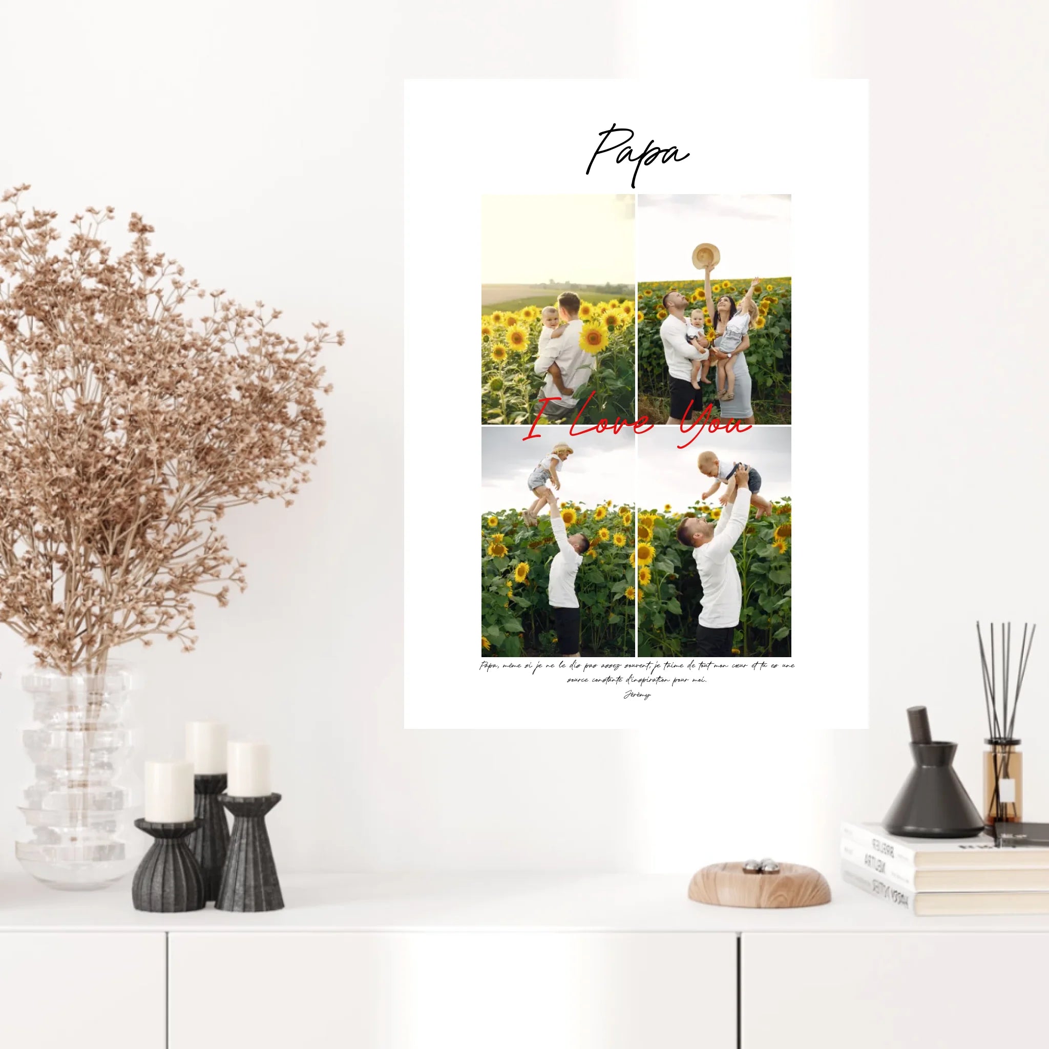 Tableau Personnalisé Photo Fête des Papas