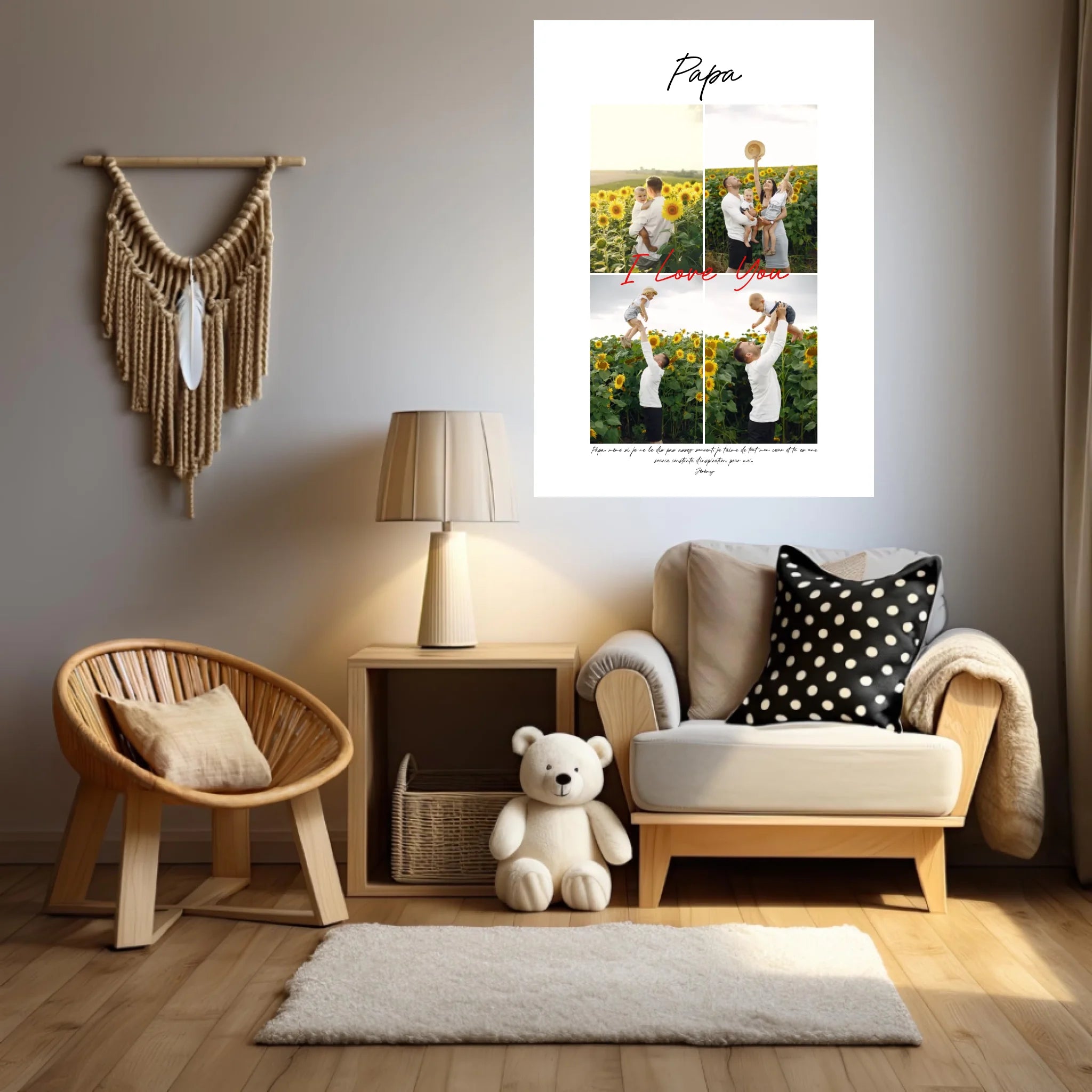 Tableau Personnalisé Photo Fête des Papas