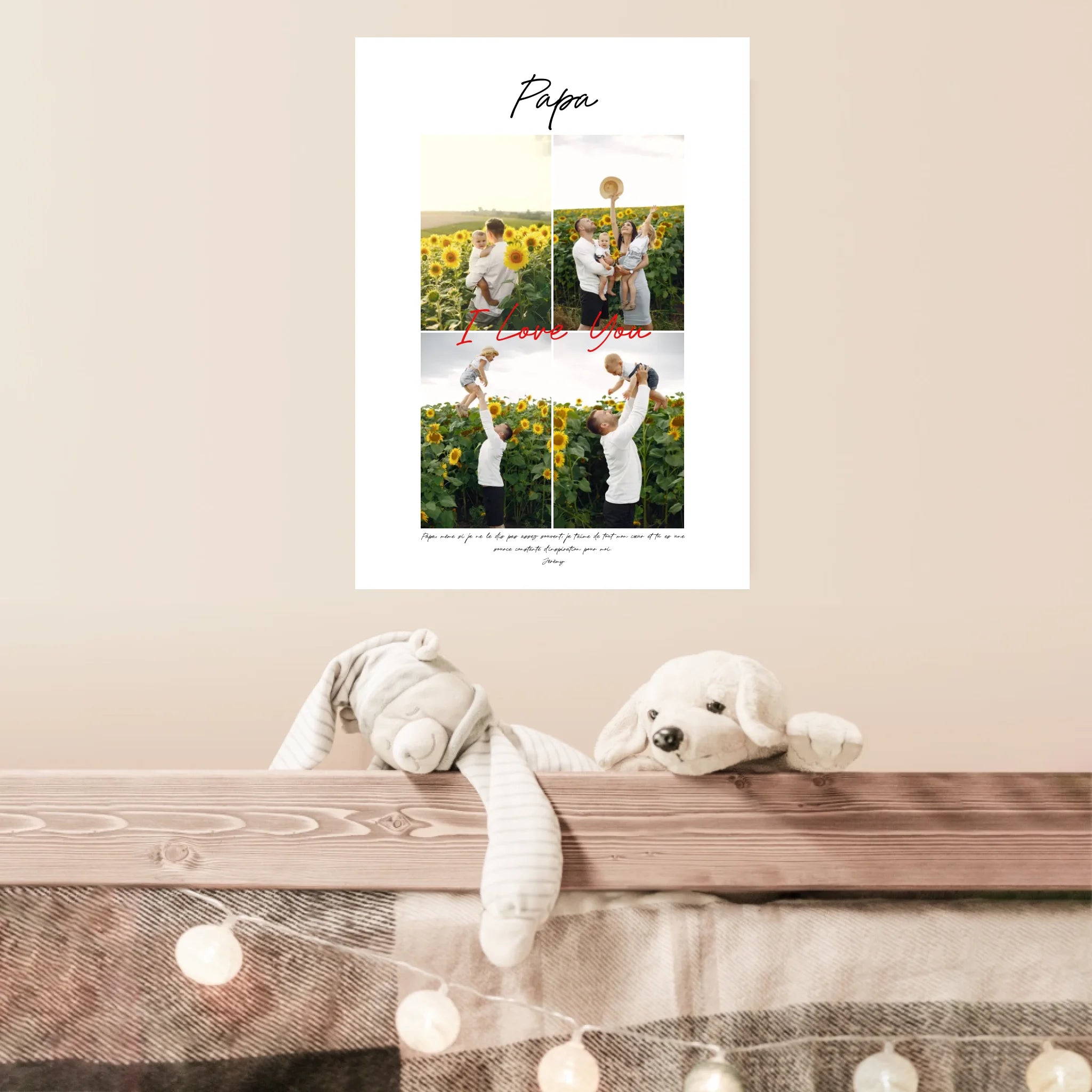 Tableau Personnalisé Photo Fête des Papas