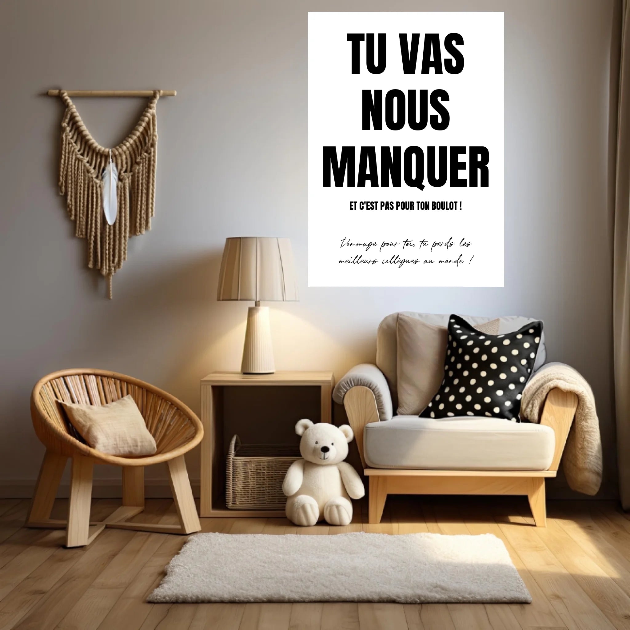 Toile Personnalisée Pot de Départ