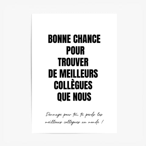 Tableau Personnalisé Pot de Départ