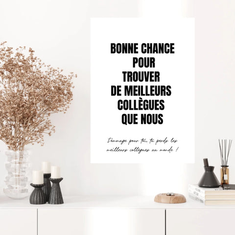 Tableau Personnalisé Pot de Départ