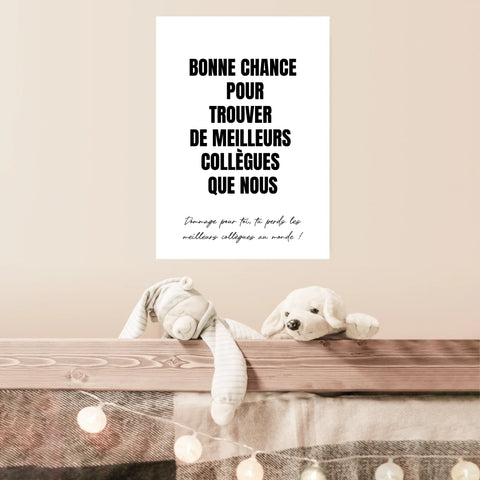 Tableau Personnalisé Pot de Départ