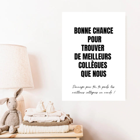 Tableau Personnalisé Pot de Départ