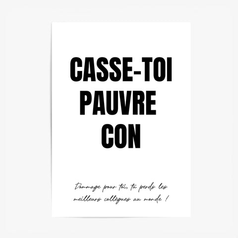 Poster Personnalisé Pot de Départ
