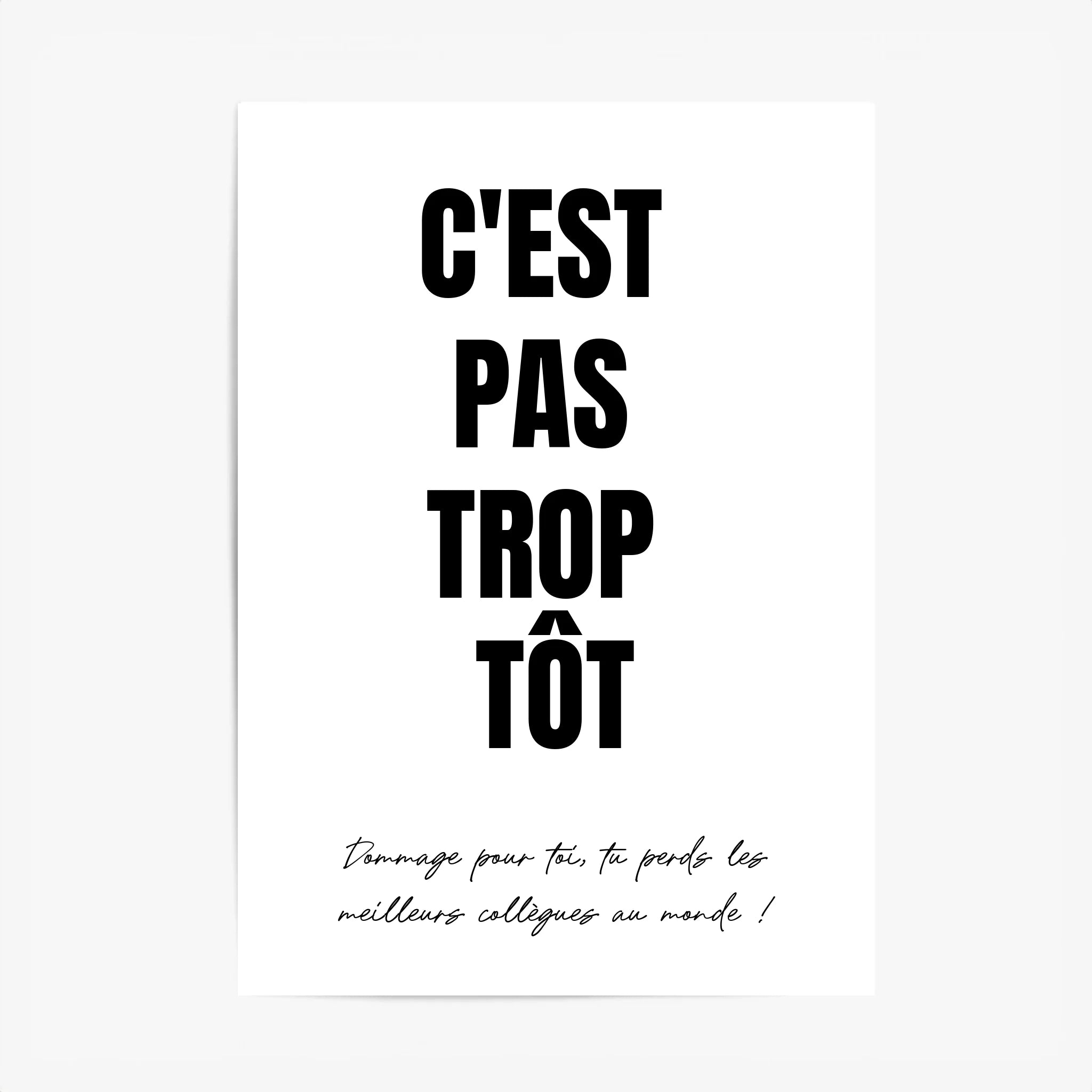 Affiche Personnalisée Pot de Départ