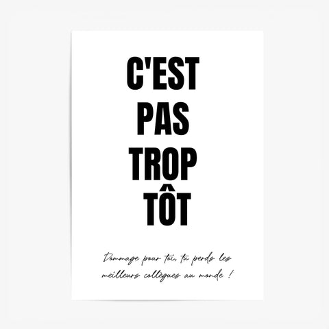 Affiche Personnalisée Pot de Départ