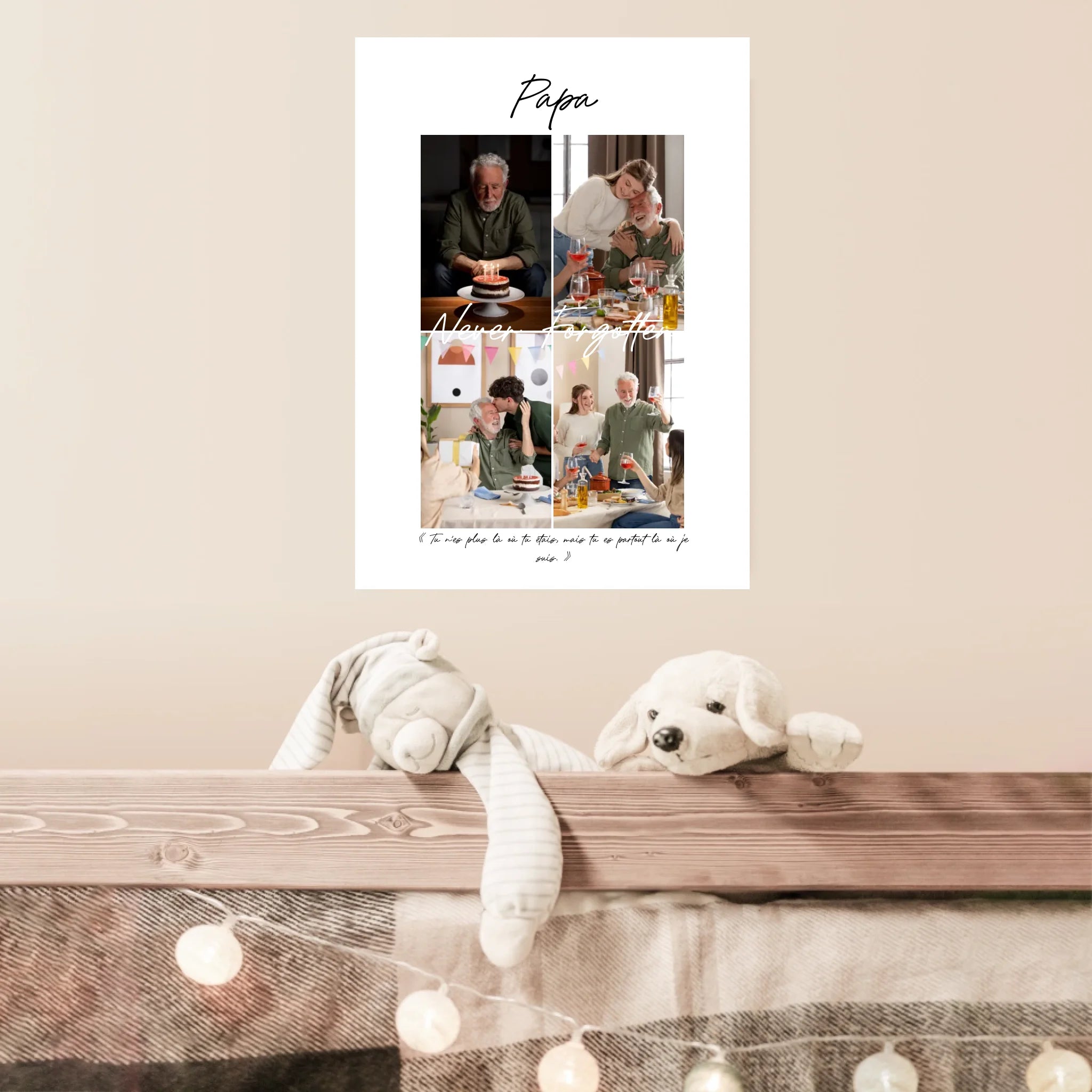 Tableau hommage anniversaire papa décédé