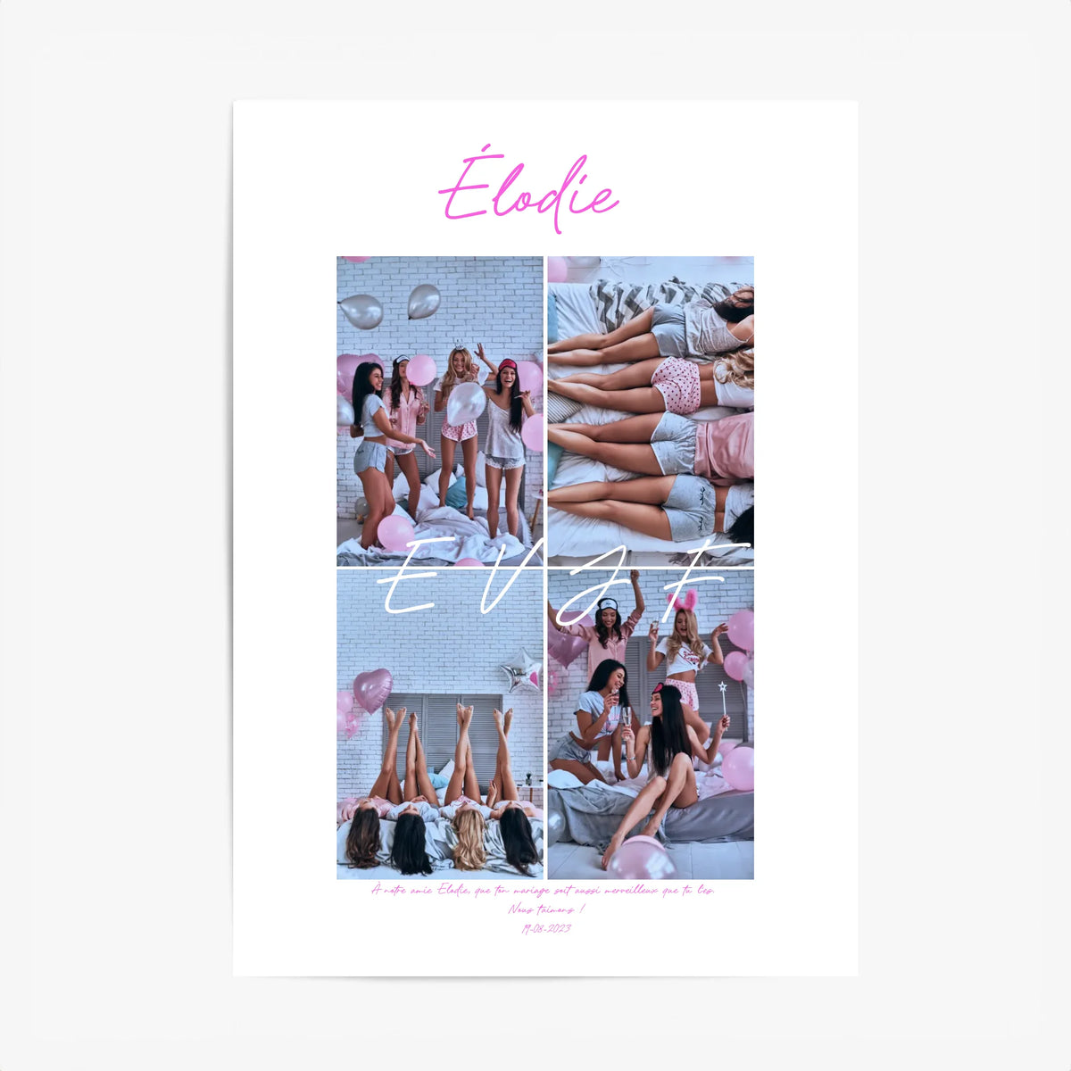 Cadre Personnalisé Photo EVJF