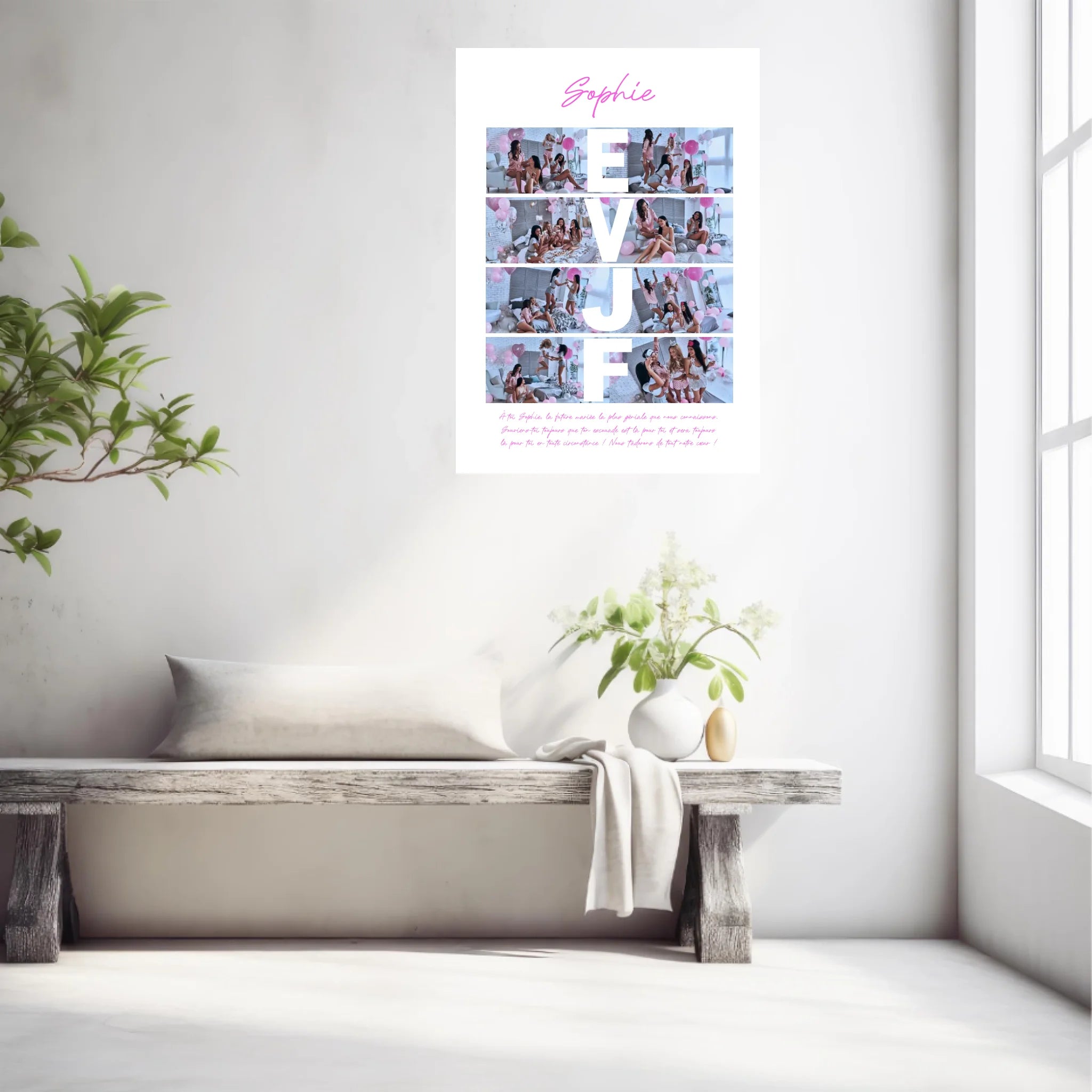 Tableau Personnalisé Carte Photo EVJF