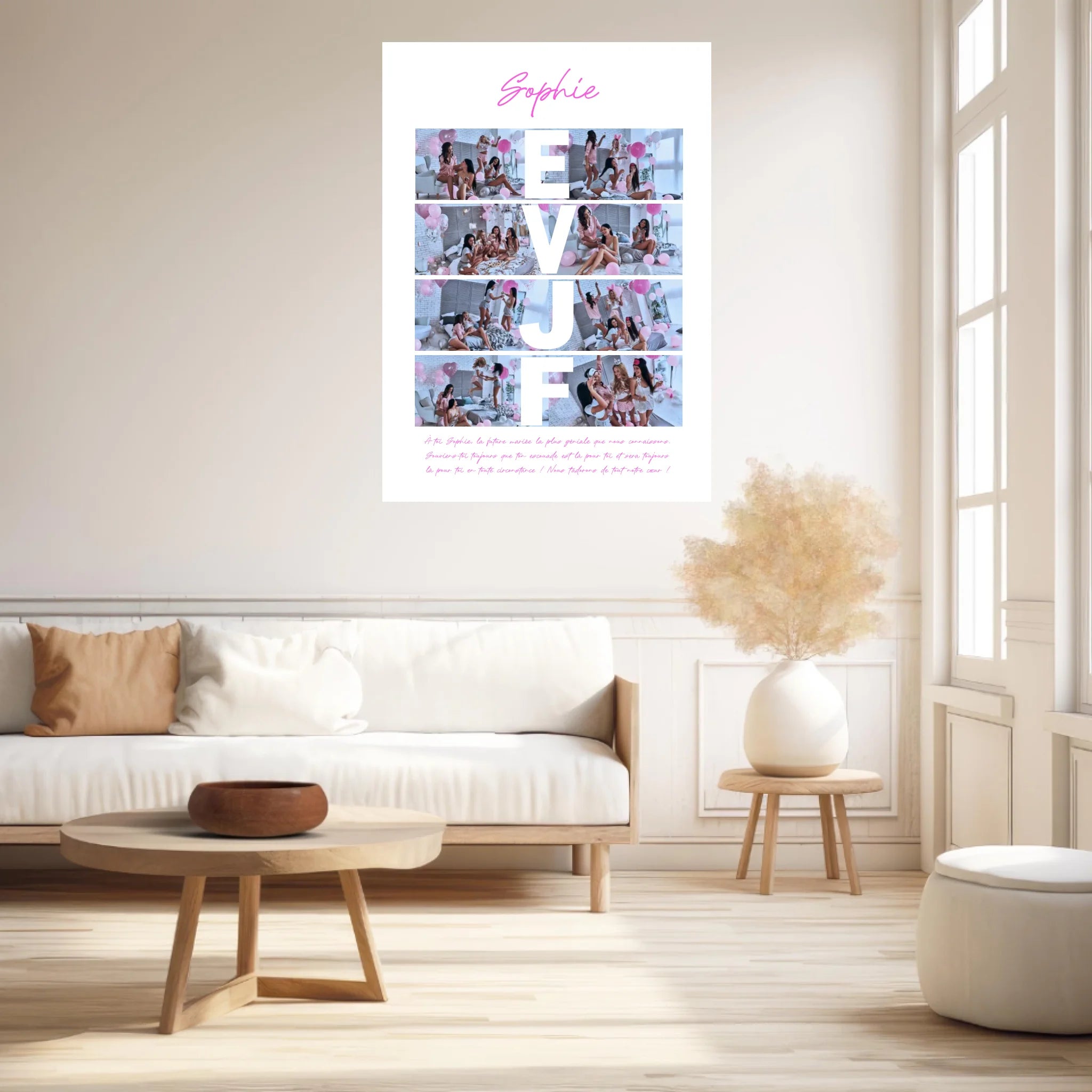 Tableau Personnalisé Carte Photo EVJF