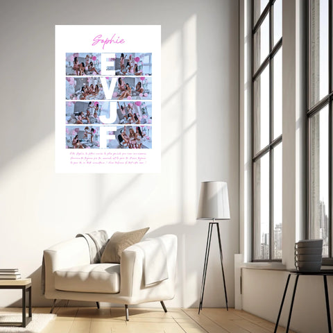 Tableau Personnalisé Carte Photo EVJF