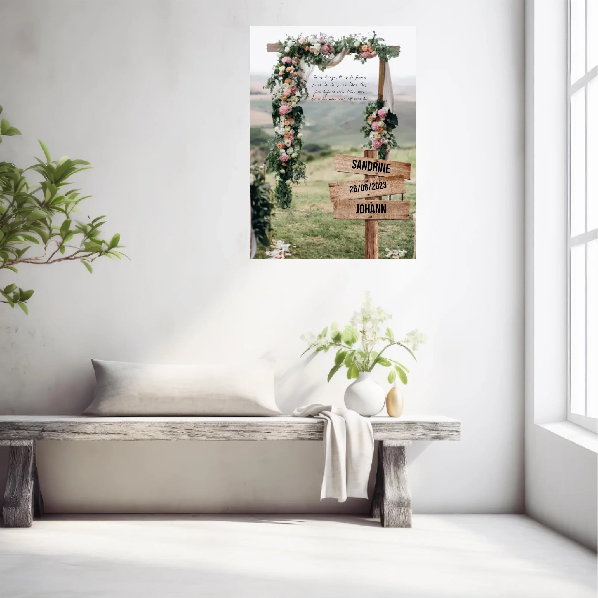 Tableau Prénom Personnalisé Couple Mariage