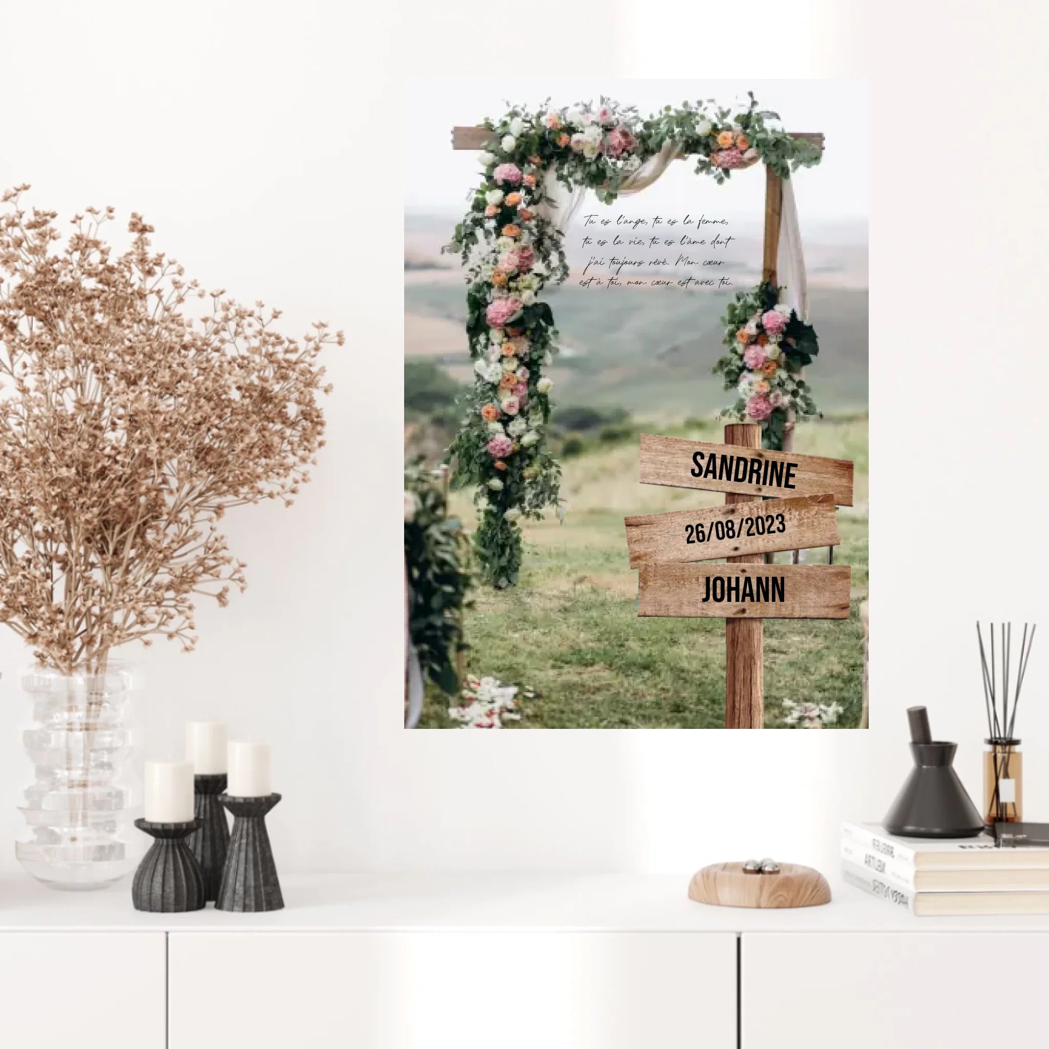 Tableau Prénom Personnalisé Couple Mariage