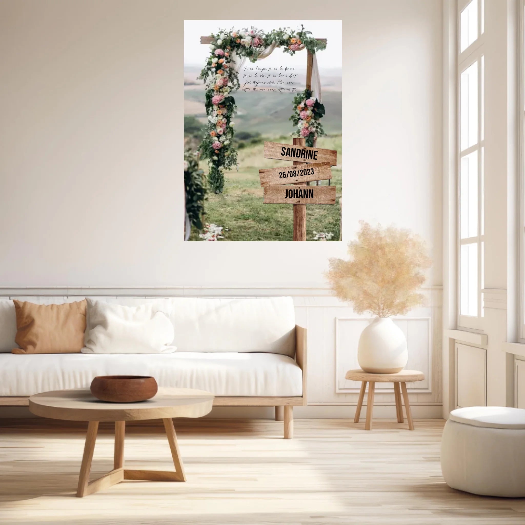 Tableau Prénom Personnalisé Couple Mariage