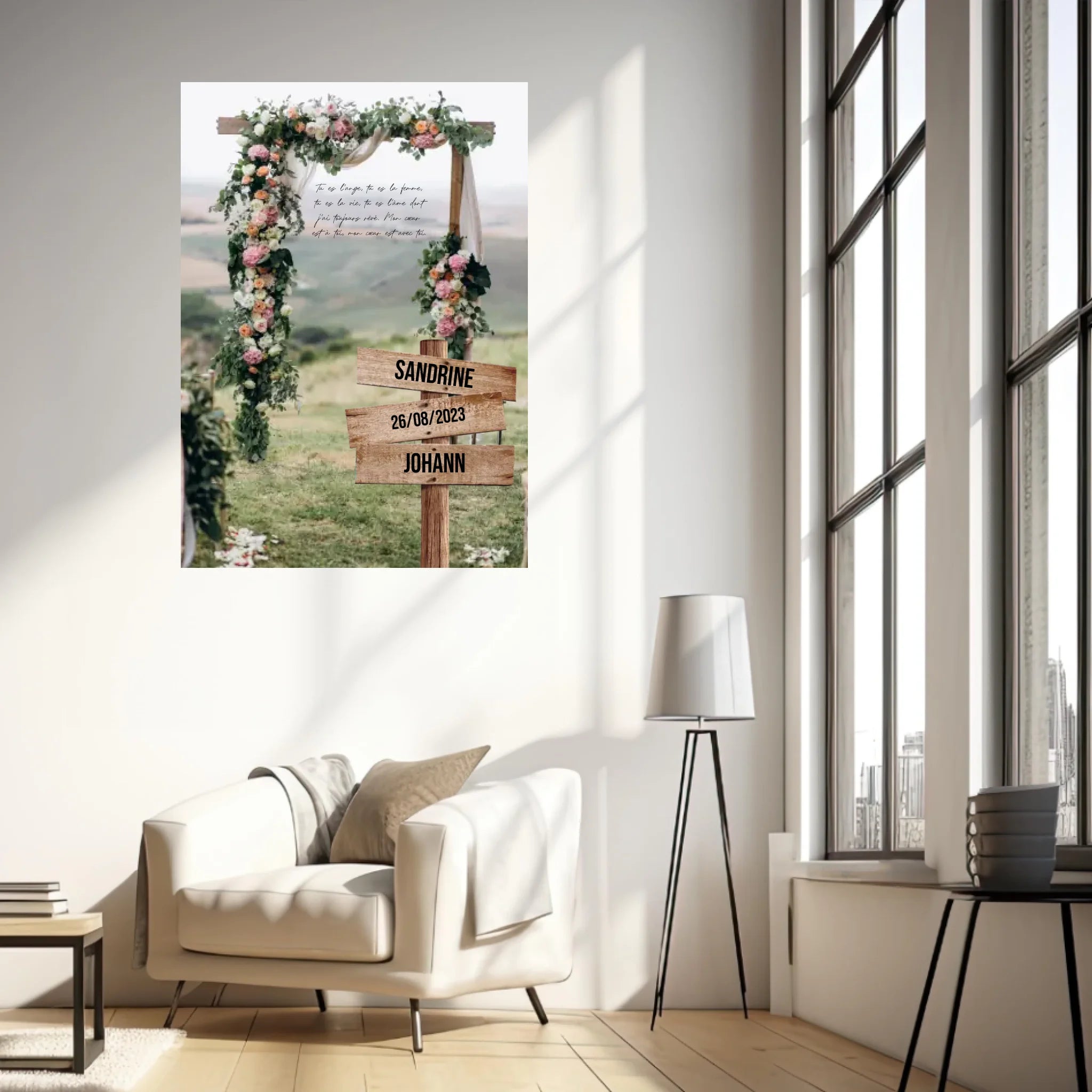 Tableau Prénom Personnalisé Couple Mariage