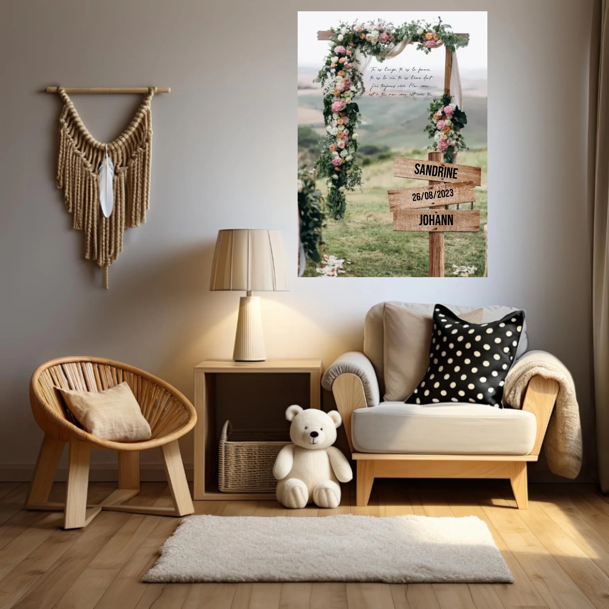 Tableau Prénom Personnalisé Couple Mariage