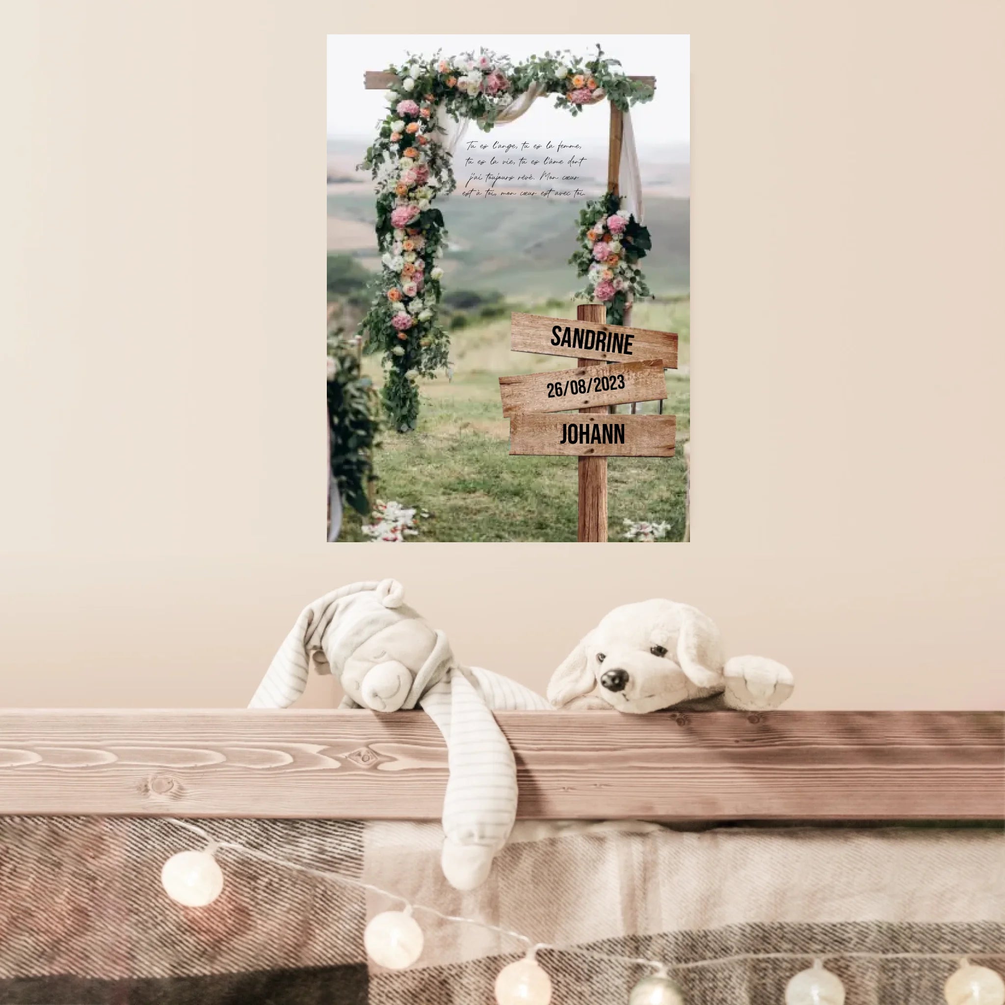 Tableau Prénom Personnalisé Couple Mariage