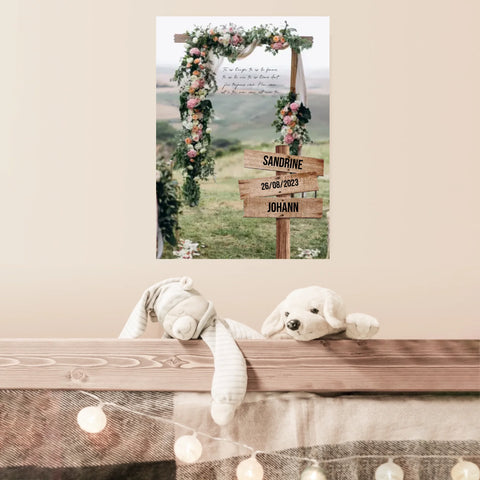 Tableau Prénom Personnalisé Couple Mariage