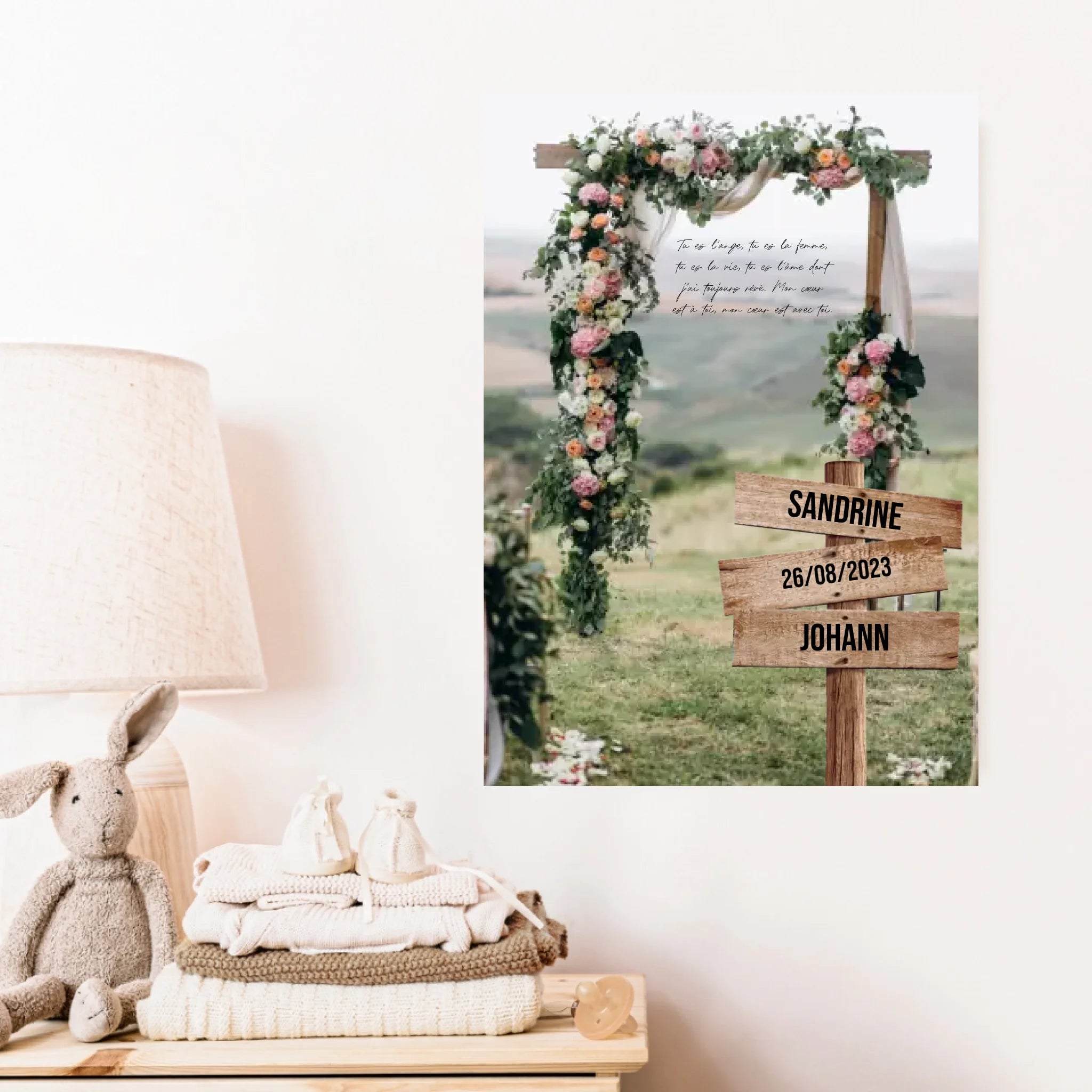 Tableau Prénom Personnalisé Couple Mariage