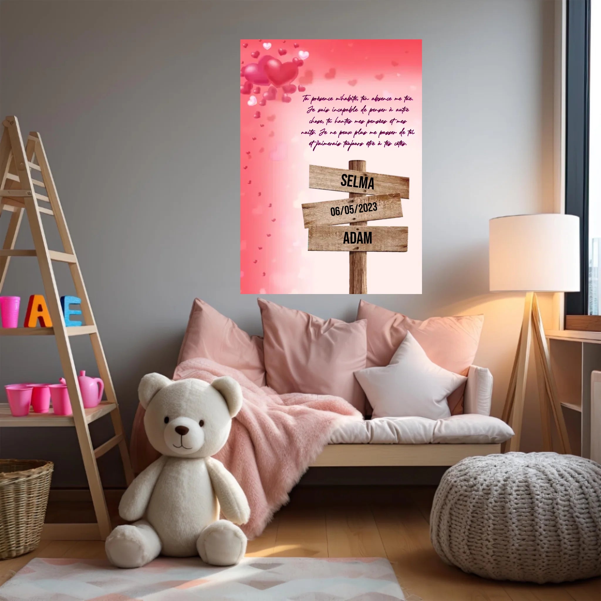 Tableau Prénom Personnalisé Couple Amour