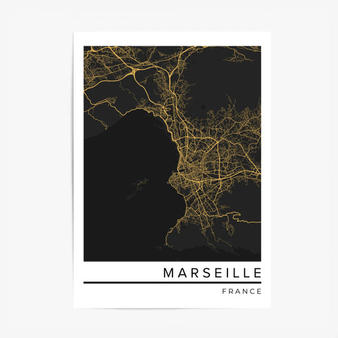 Affiche Carte Ville Personnalisée