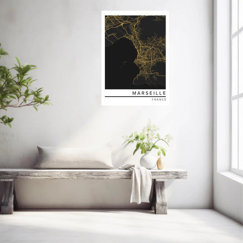 Affiche Carte Ville Personnalisée