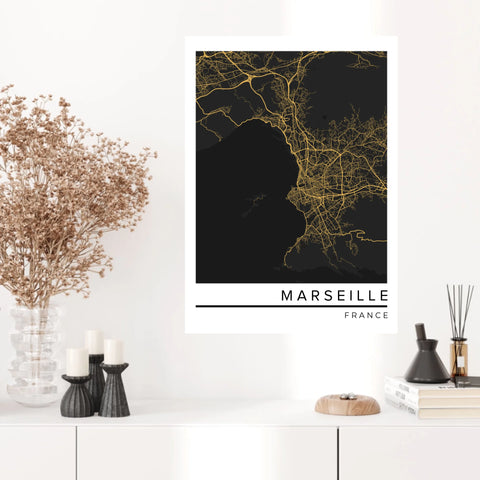 Affiche Carte Ville Personnalisée