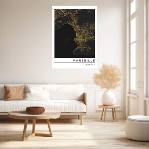 Affiche Carte Ville Personnalisée