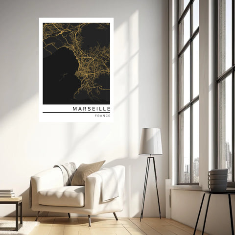 Affiche Carte Ville Personnalisée