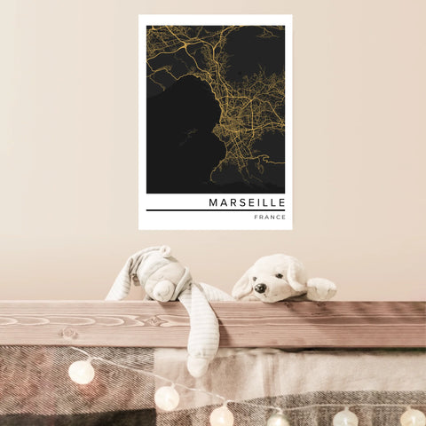 Affiche Carte Ville Personnalisée