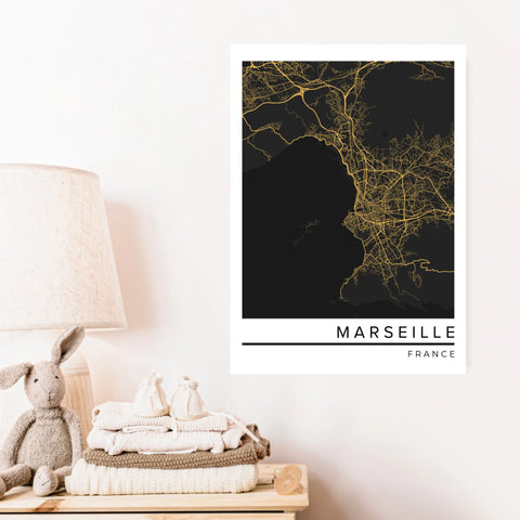 Affiche Carte Ville Personnalisée