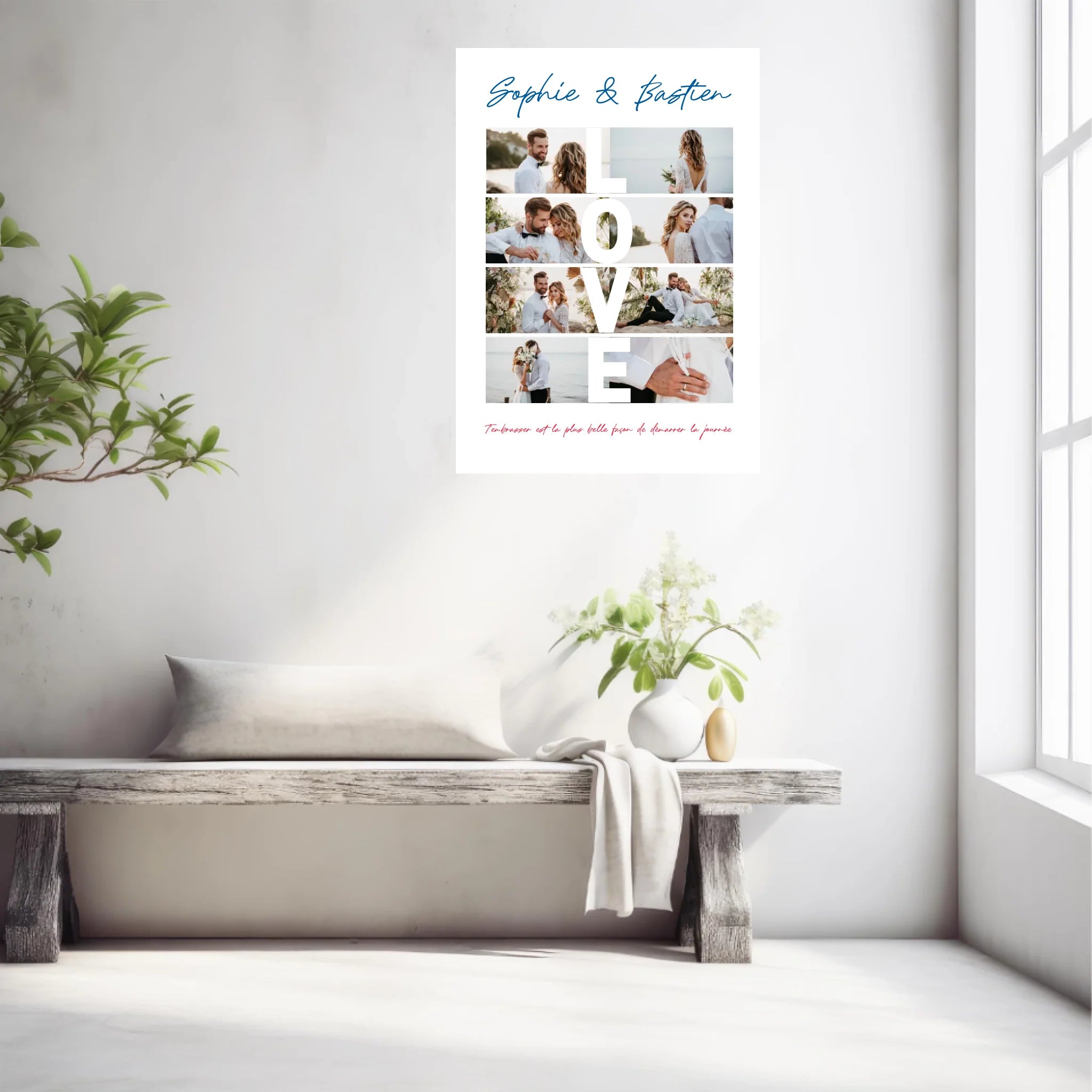 Affiche Personnalisée Couple Photo Love