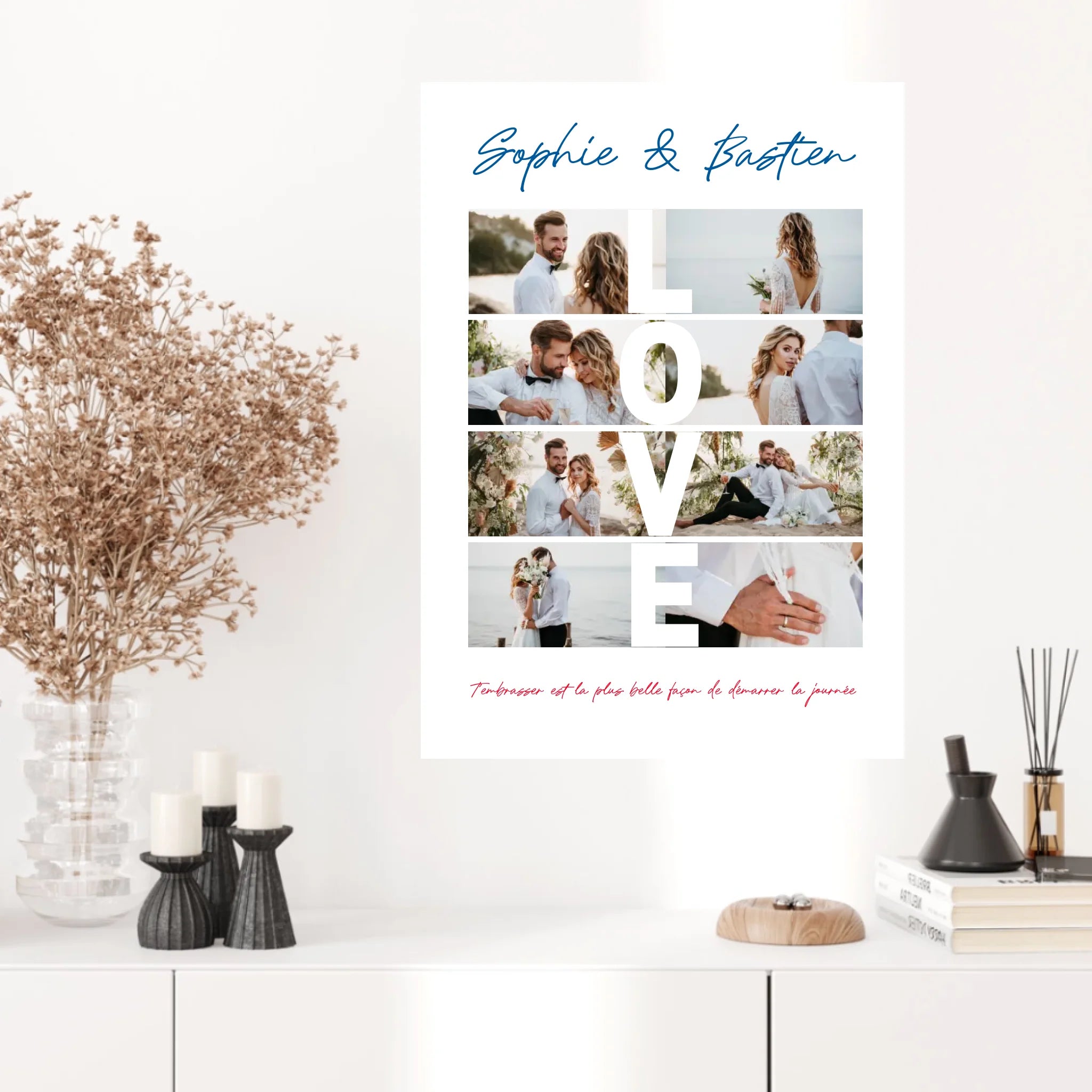 Affiche Personnalisée Couple Photo Love