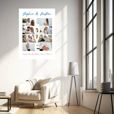 Affiche Personnalisée Couple Photo Love