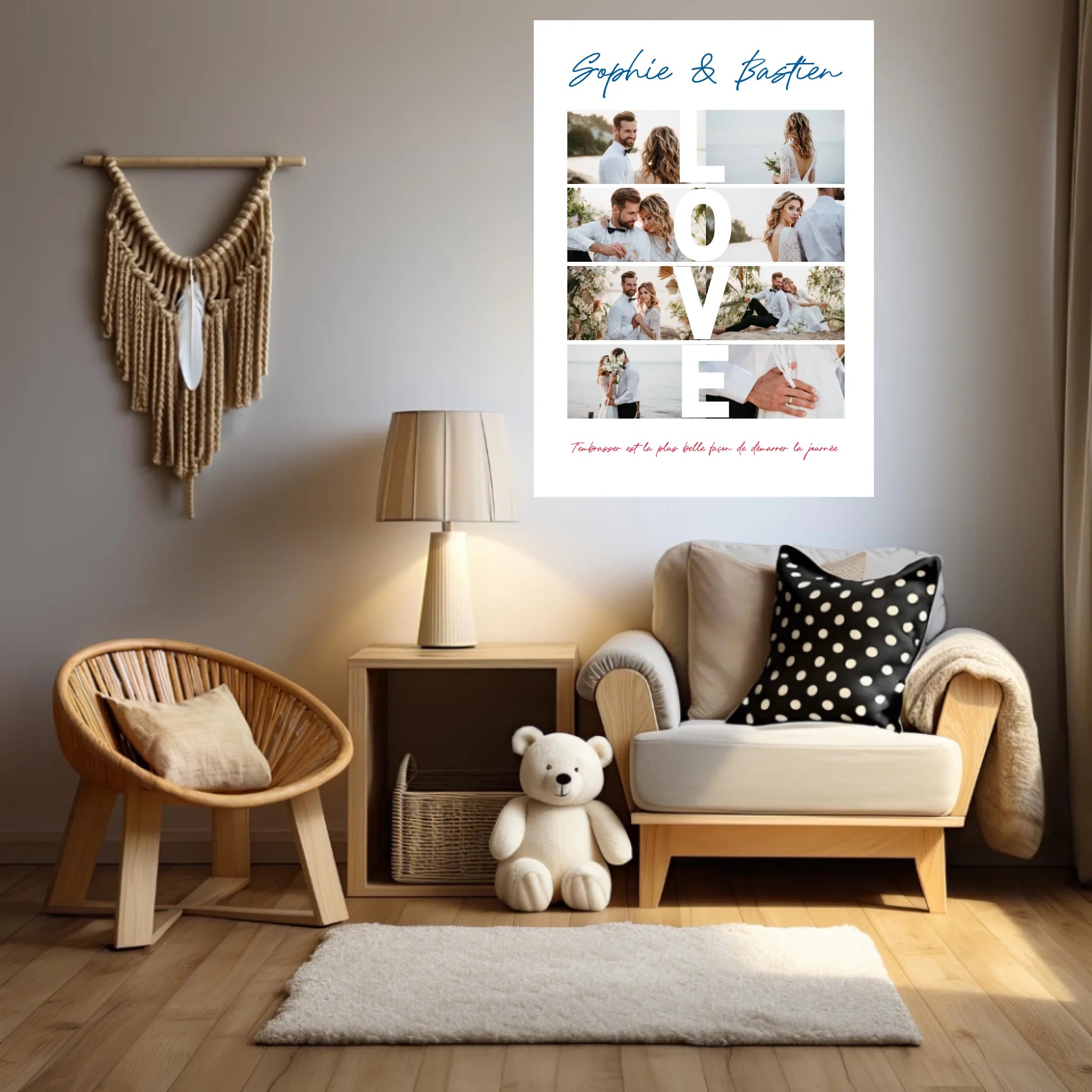 Affiche Personnalisée Couple Photo Love