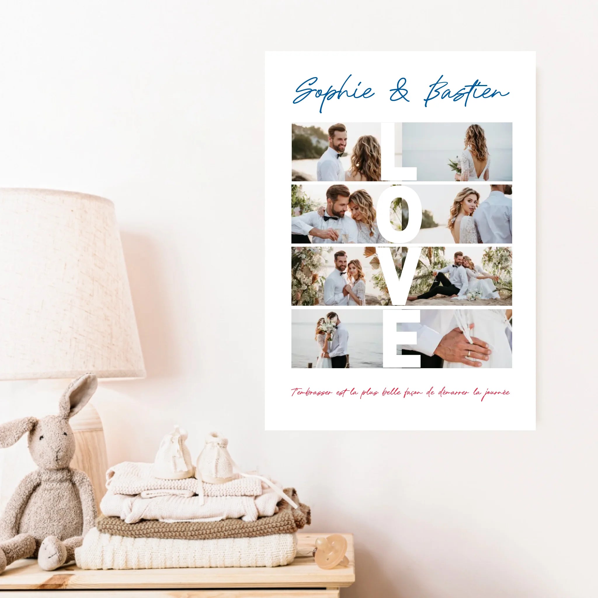 Affiche Personnalisée Couple Photo Love